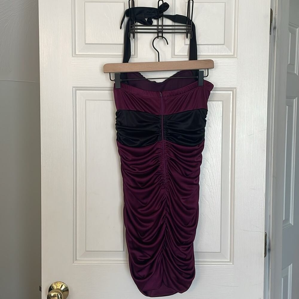 Speechless Sequin Medium Mini Dress Purple Black Made in USA Wear Underarms - Picture 2 of 11